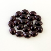 44.3 Carat Rhodolite Garnet 8x6mm Smooth Oval Shape A Grade Cabochons Parcel - Total 20 Pcs.