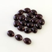 44.3 Carat Rhodolite Garnet 8x6mm Smooth Oval Shape A Grade Cabochons Parcel - Total 20 Pcs.