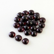 40.15 Carat Rhodolite Garnet 6mm Smooth Square Cushion Shape A Grade Cabochons Parcel - Total 25 Pcs.