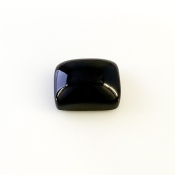 26.45 Carat Black Spinel 20x15mm Smooth Cushion Shape AAA Grade Loose Cabochon - Total 1 Pc.