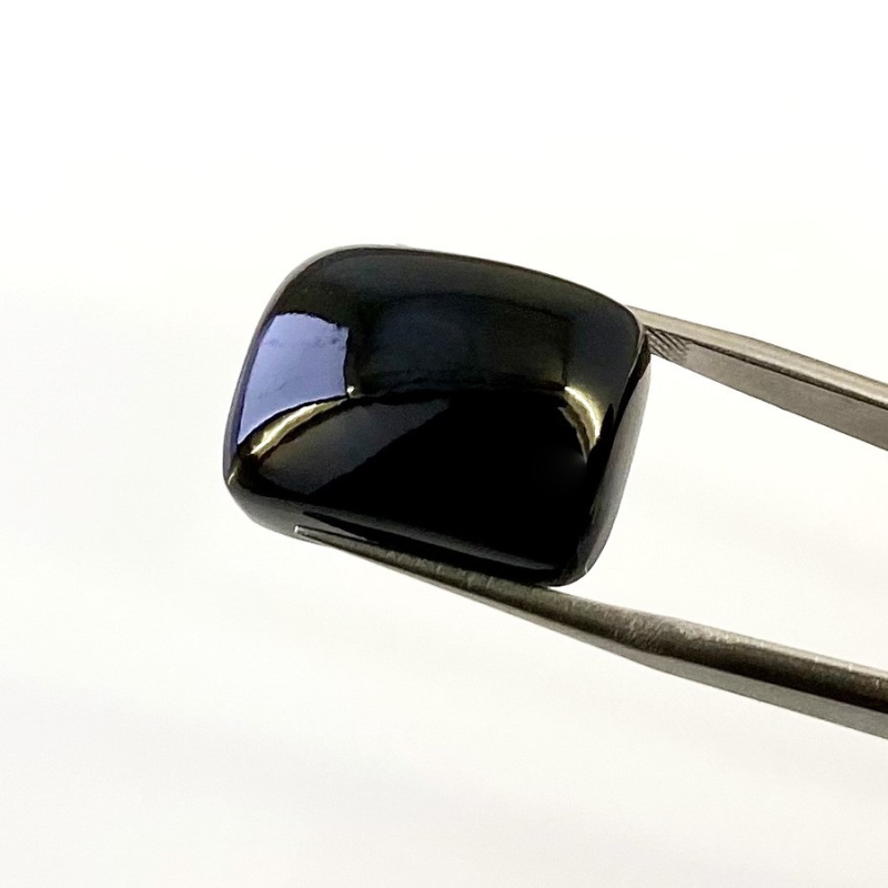 26.45 Carat Black Spinel 20x15mm Smooth Cushion Shape AAA Grade Loose Cabochon - Total 1 Pc.