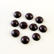 26.02 Carat Rhodolite Garnet 8mm Smooth Round Shape A Grade Cabochons Parcel - Total 10 Pcs.