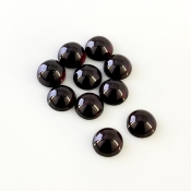 29.1 Carat Rhodolite Garnet 8mm Smooth Round Shape A Grade Cabochons Parcel - Total 10 Pcs.