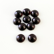 29.1 Carat Rhodolite Garnet 8mm Smooth Round Shape A Grade Cabochons Parcel - Total 10 Pcs.