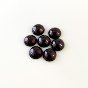 16.86 Carat Rhodolite Garnet 8mm Smooth Round Shape A Grade Cabochons Parcel - Total 7 Pcs.