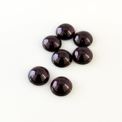 16.86 Carat Rhodolite Garnet 8mm Smooth Round Shape A Grade Cabochons Parcel - Total 7 Pcs.