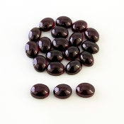 44.3 Carat Rhodolite Garnet 8x6mm Smooth Oval Shape A Grade Cabochons Parcel - Total 20 Pcs.