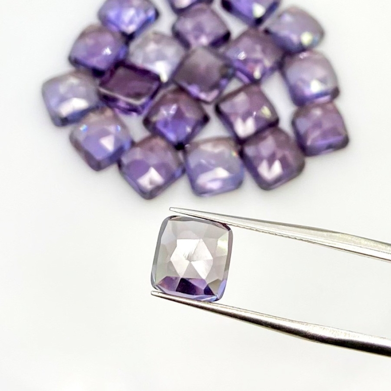  80.55 Cts. Lab Alexandrite 8mm Rose Cut Square Cushion Shape AAA Grade Cabochons Parcel - Total 20 Pcs.