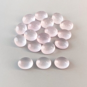 77.95 Cts. Rose Quartz 11x9mm Smooth Oval Shape AA Grade Cabochons Parcel - Total 18 Pcs.