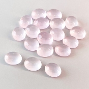 77.95 Cts. Rose Quartz 11x9mm Smooth Oval Shape AA Grade Cabochons Parcel - Total 18 Pcs.