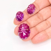  62.35 Carat Lab Alexandrite 15x11-22x16mm Concave Cut Oval Shape AAA Grade Matched Cabochons Set - Total 3 Pcs.