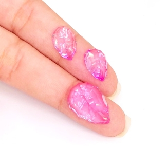  23.70 Carat Lab Pink Sapphire 18.5x12.5-12.5x8mm Concave Cut Pear Shape AAA Grade Matched Cabochons Set - Total 3 Pcs.