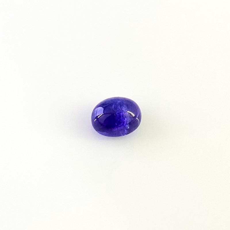 6.41 Cts. Tanzanite 11x8.5mm Smooth Oval Shape AA Grade Loose Cabochon - Total 1 Pc.