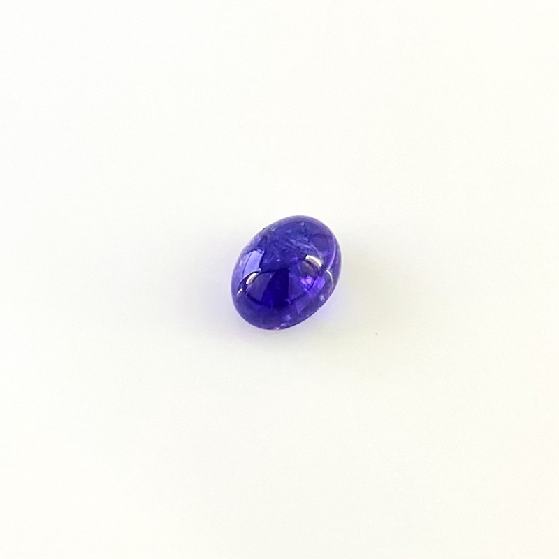 6.41 Cts. Tanzanite 11x8.5mm Smooth Oval Shape AA Grade Loose Cabochon - Total 1 Pc.