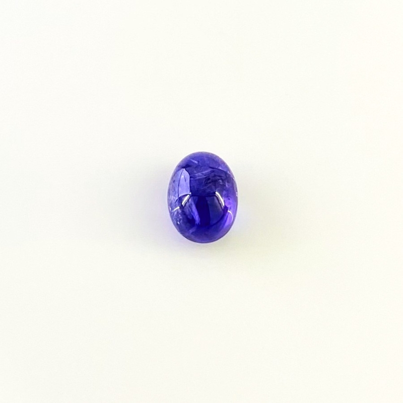 6.41 Cts. Tanzanite 11x8.5mm Smooth Oval Shape AA Grade Loose Cabochon - Total 1 Pc.