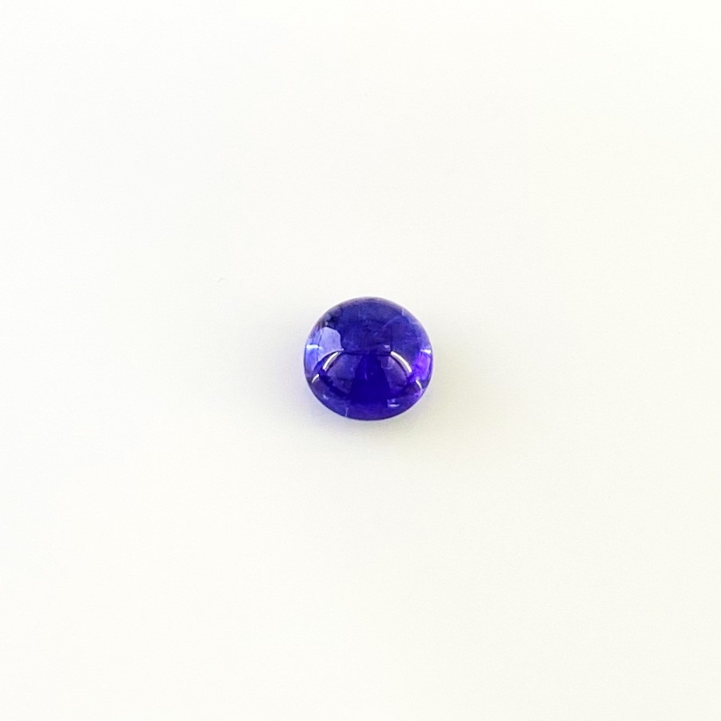 4.72 Cts. Tanzanite 9.5mm Smooth Round Shape AA+ Grade Loose Cabochon - Total 1 Pc.