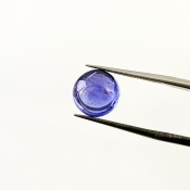 4.84 Cts. Tanzanite 9.5mm Smooth Round Shape AA+ Grade Loose Cabochon - Total 1 Pc.