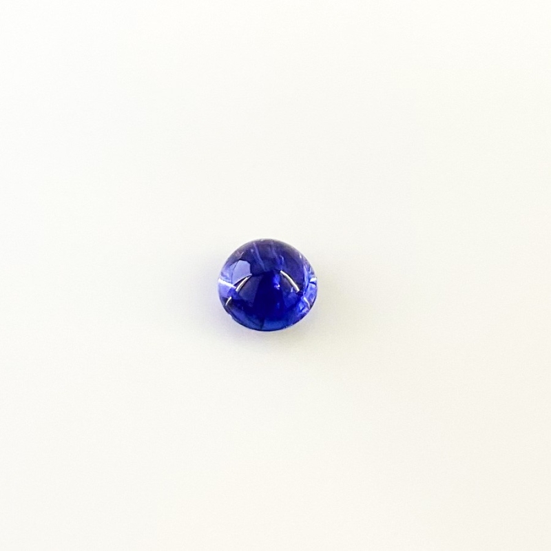 4.84 Cts. Tanzanite 9.5mm Smooth Round Shape AA+ Grade Loose Cabochon - Total 1 Pc.