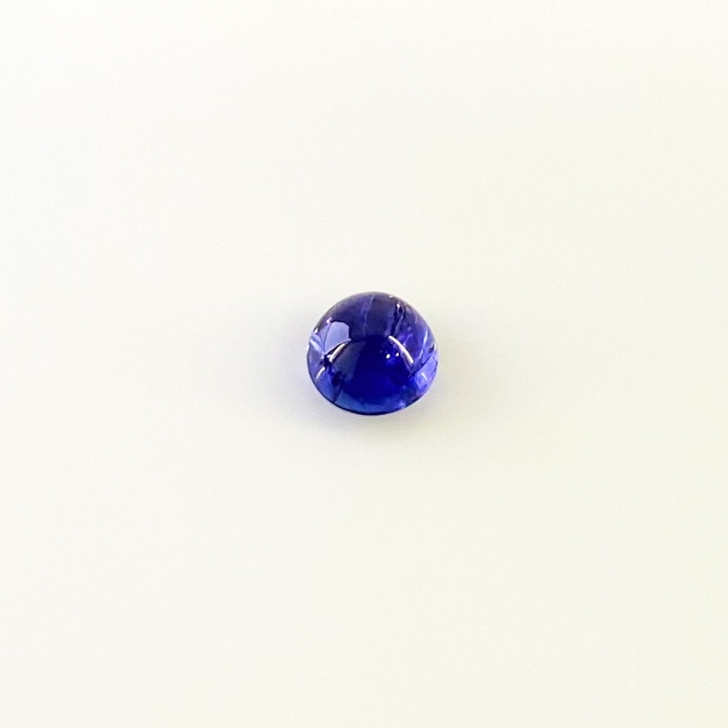4.84 Cts. Tanzanite 9.5mm Smooth Round Shape AA+ Grade Loose Cabochon - Total 1 Pc.