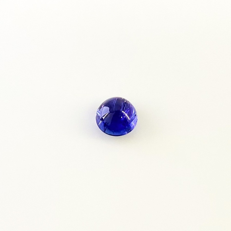4.84 Cts. Tanzanite 9.5mm Smooth Round Shape AA+ Grade Loose Cabochon - Total 1 Pc.