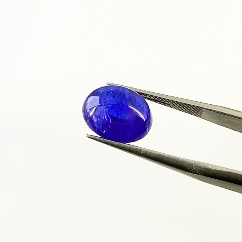 4.89 Cts. Tanzanite 11x9mm Smooth Oval Shape AA+ Grade Loose Cabochon - Total 1 Pc.
