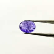 5.12 Cts. Tanzanite 11.5x8.5mm Smooth Oval Shape AA+ Grade Loose Cabochon - Total 1 Pc.