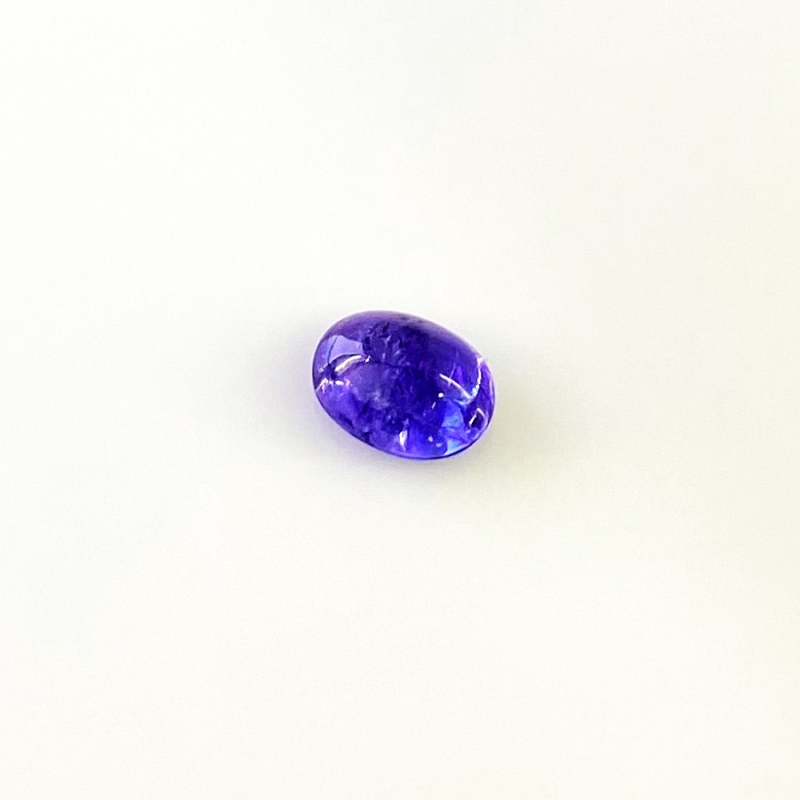 5.12 Cts. Tanzanite 11.5x8.5mm Smooth Oval Shape AA+ Grade Loose Cabochon - Total 1 Pc.