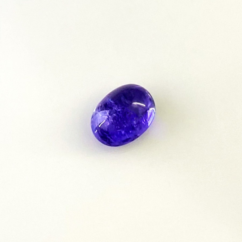 5.12 Cts. Tanzanite 11.5x8.5mm Smooth Oval Shape AA+ Grade Loose Cabochon - Total 1 Pc.