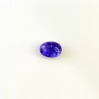 5.12 Cts. Tanzanite 11.5x8.5mm Smooth Oval Shape AA+ Grade Loose Cabochon - Total 1 Pc.