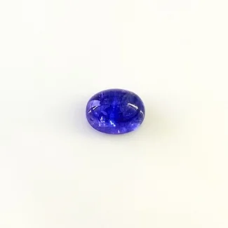 8.09 Cts. Tanzanite 12.5x9mm Smooth Oval Shape AA Grade Loose Cabochon - Total 1 Pc.