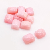 29 Cts. Pink Opal 10X8mm Smooth Cushion Shape AA Grade Cabochons Parcel - Total 11 Pcs.