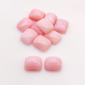 29 Cts. Pink Opal 10X8mm Smooth Cushion Shape AA Grade Cabochons Parcel - Total 11 Pcs.