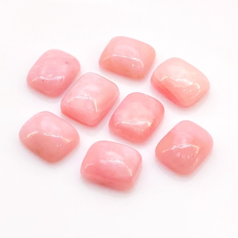 29.30 Cts. Pink Opal 11x9mm Smooth Cushion Shape AA Grade Cabochons Parcel - Total 8 Pcs.