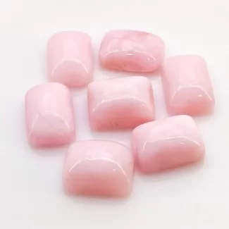 49.45 Cts. Pink Opal 14x10mm Smooth Cushion Shape AA Grade Cabochons Parcel - Total 7 Pcs.