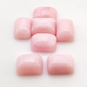 49.45 Cts. Pink Opal 14x10mm Smooth Cushion Shape AA Grade Cabochons Parcel - Total 7 Pcs.