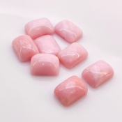 54.60 Cts. Pink Opal 14x10mm Smooth Cushion Shape A+ Grade Cabochons Parcel - Total 8 Pcs.