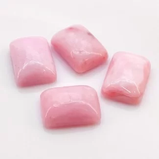 51.40 Cts. Pink Opal 18x13mm Smooth Cushion Shape AA Grade Cabochons Parcel - Total 4 Pcs.
