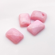 51.40 Cts. Pink Opal 18x13mm Smooth Cushion Shape AA Grade Cabochons Parcel - Total 4 Pcs.