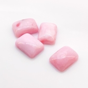 51.40 Cts. Pink Opal 18x13mm Smooth Cushion Shape AA Grade Cabochons Parcel - Total 4 Pcs.