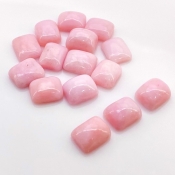 55 Cts. Pink Opal 11x9mm Smooth Cushion Shape AA Grade Cabochons Parcel - Total 15 Pcs.