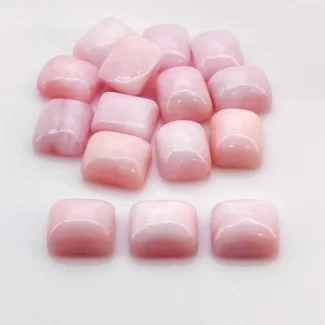 77.90 Cts. Pink Opal 12x10mm Smooth Cushion Shape A+ Grade Cabochons Parcel - Total 15 Pcs.