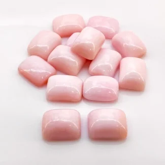 148.15 Cts. Pink Opal 16x12mm Smooth Cushion Shape A+ Grade Cabochons Parcel - Total 14 Pcs.