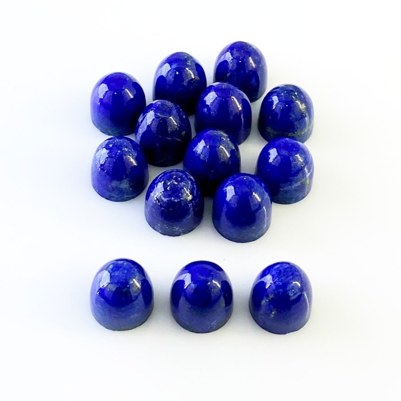117.40Carat Lapis Lazuli 10mm Smooth Bullet Shape AA Grade Cabochons Parcel - Total 89 Pcs.
