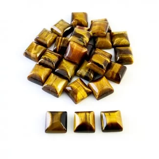 Tiger Eye Smooth Square Shape AA Grade Cabochon Parcel - 11mm - 27 Pc. - 181.25 Cts.