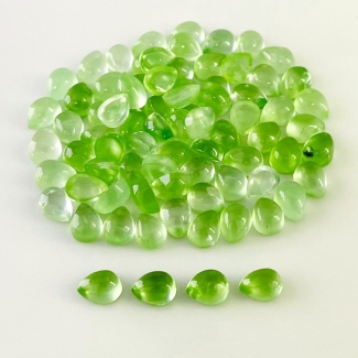 119.6 Carat Prehnite 8x6mm Smooth Pear Shape AA+ Grade Cabochons Parcel - Total 78 Pcs.