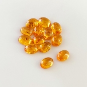 15.05 Carat Spessartite Garnet 7x5mm Smooth Oval Shape AA Grade Cabochons Parcel - Total 13 Pcs.