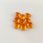 11.20 Carat Spessartite Garnet 6mm Smooth Trillion Shape AA Grade Cabochons Parcel - Total 9 Pcs.