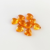 11.20 Carat Spessartite Garnet 6mm Smooth Trillion Shape AA Grade Cabochons Parcel - Total 9 Pcs.