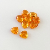 11.20 Carat Spessartite Garnet 6mm Smooth Trillion Shape AA Grade Cabochons Parcel - Total 9 Pcs.