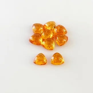 11.20 Carat Spessartite Garnet 6mm Smooth Trillion Shape AA Grade Cabochons Parcel - Total 9 Pcs.